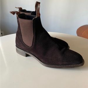 R.M.Williams Chelsea Boots-Chocolate Brown Suede